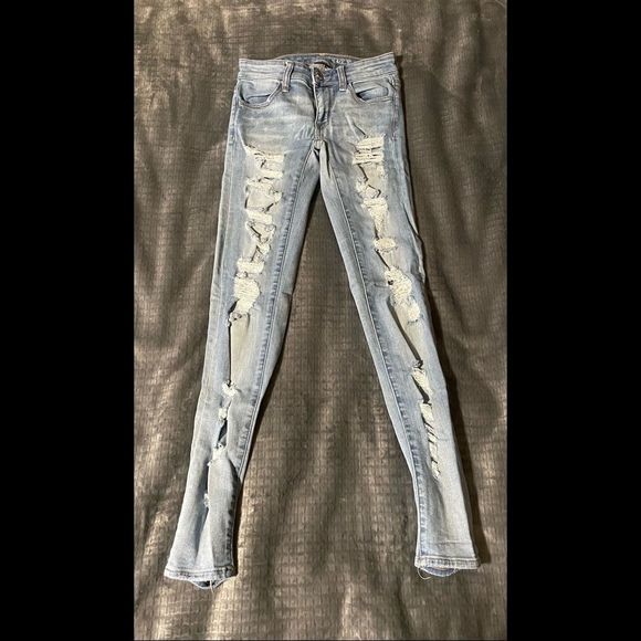 American Eagle Distressed Jeggings 0 